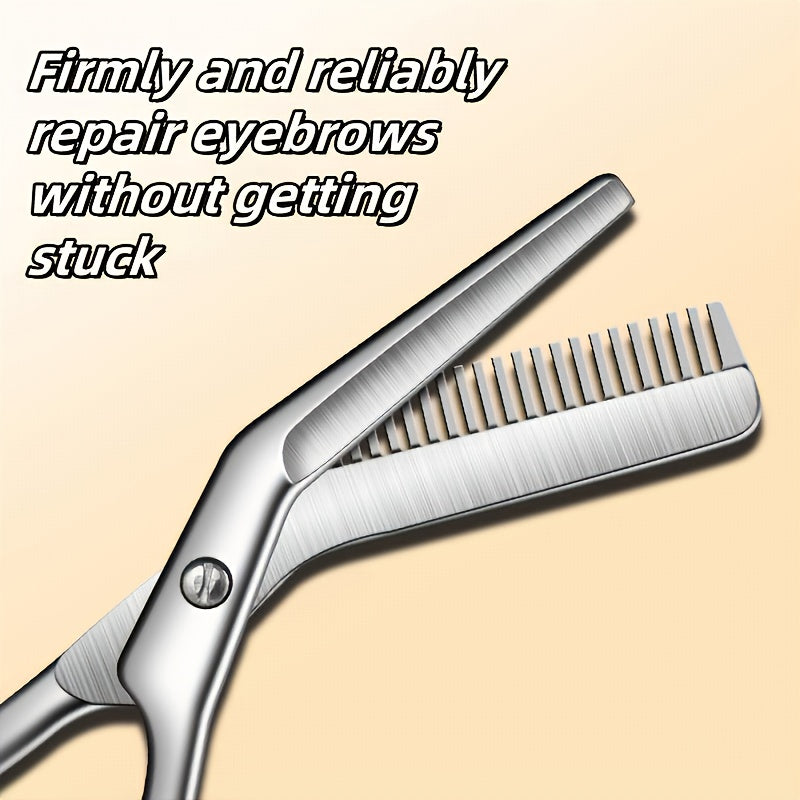 stainless steel eyebrow scissors built in brow comb 1pc