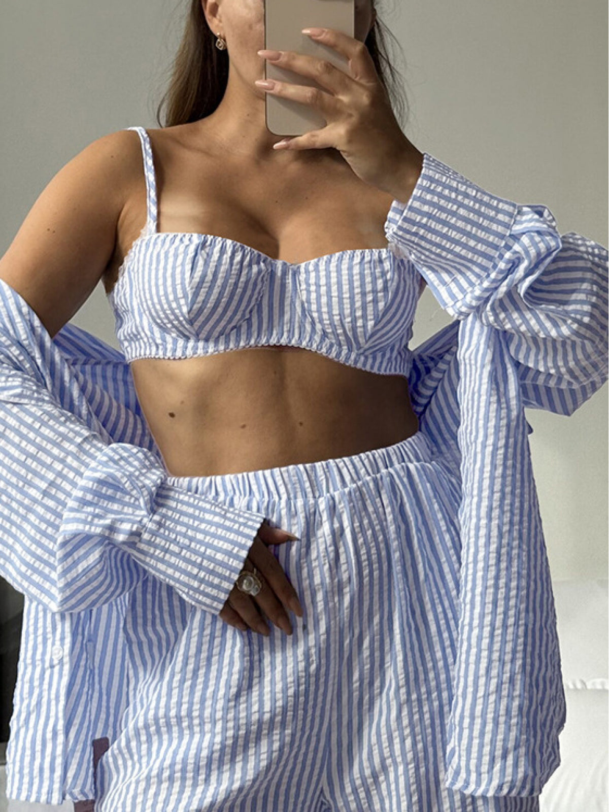 3pcs womens pajamas set autumn winter featuring soft