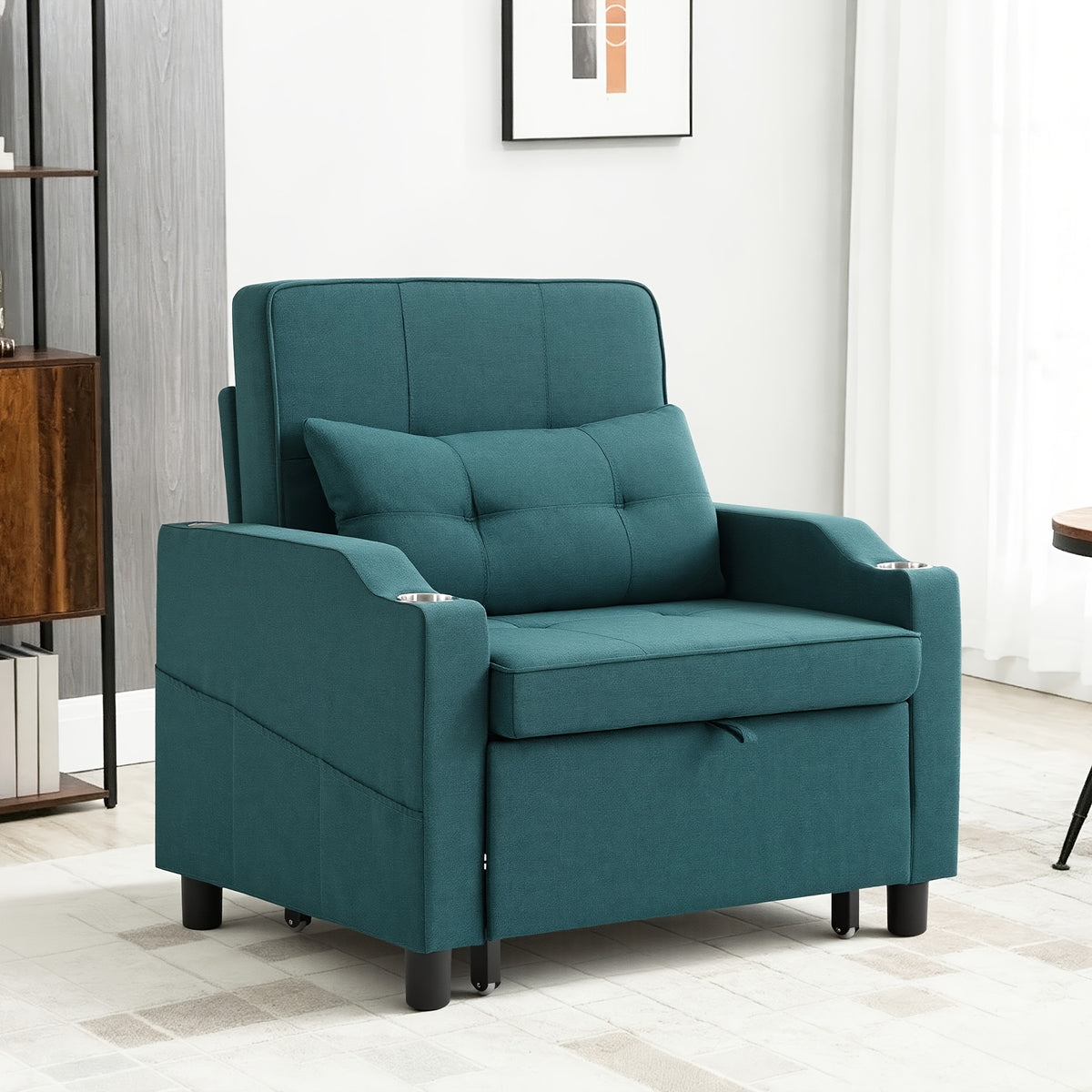 3 in 1 folding sofa bed convertible sleeper chair bed space