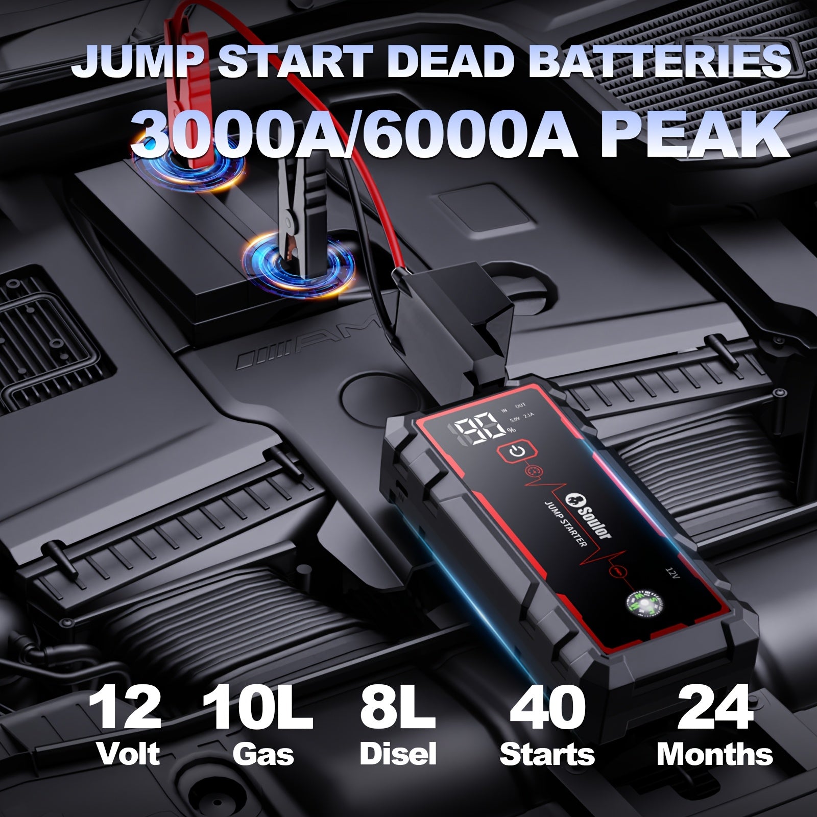 car jump starter 3000a 6000a portable starter power