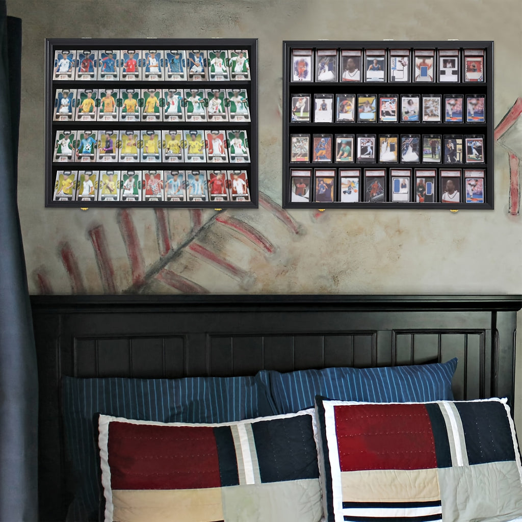 36 graded sports card display frame baseball card display