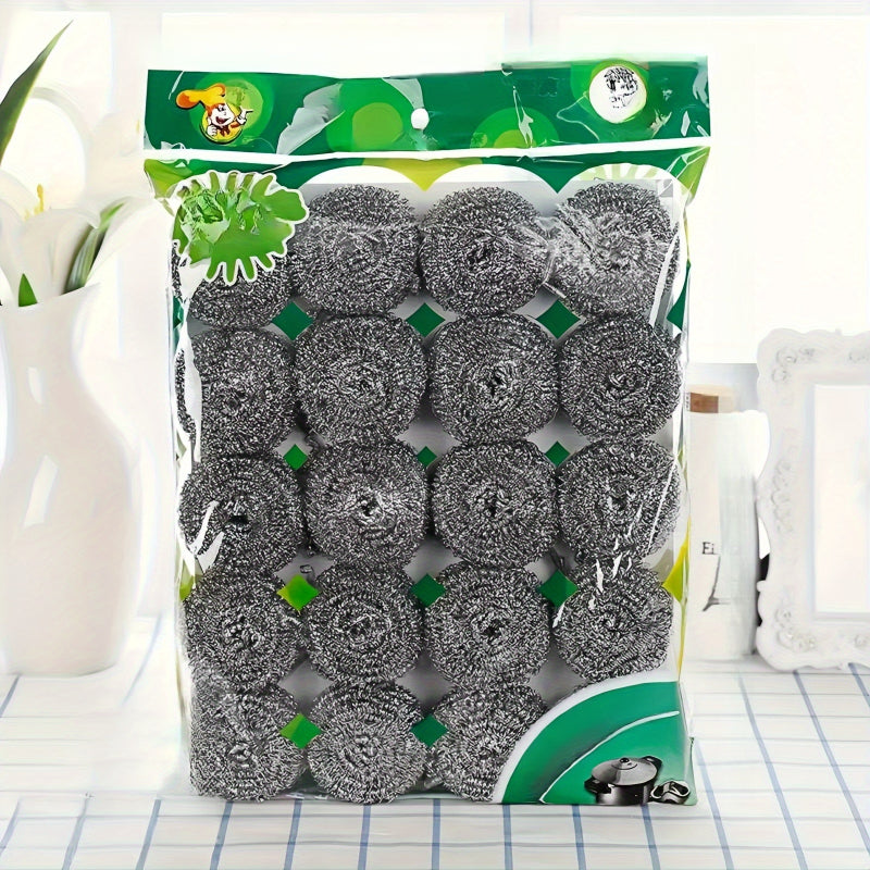 12 stainless steel cleaning brush balls kitchen cleaning