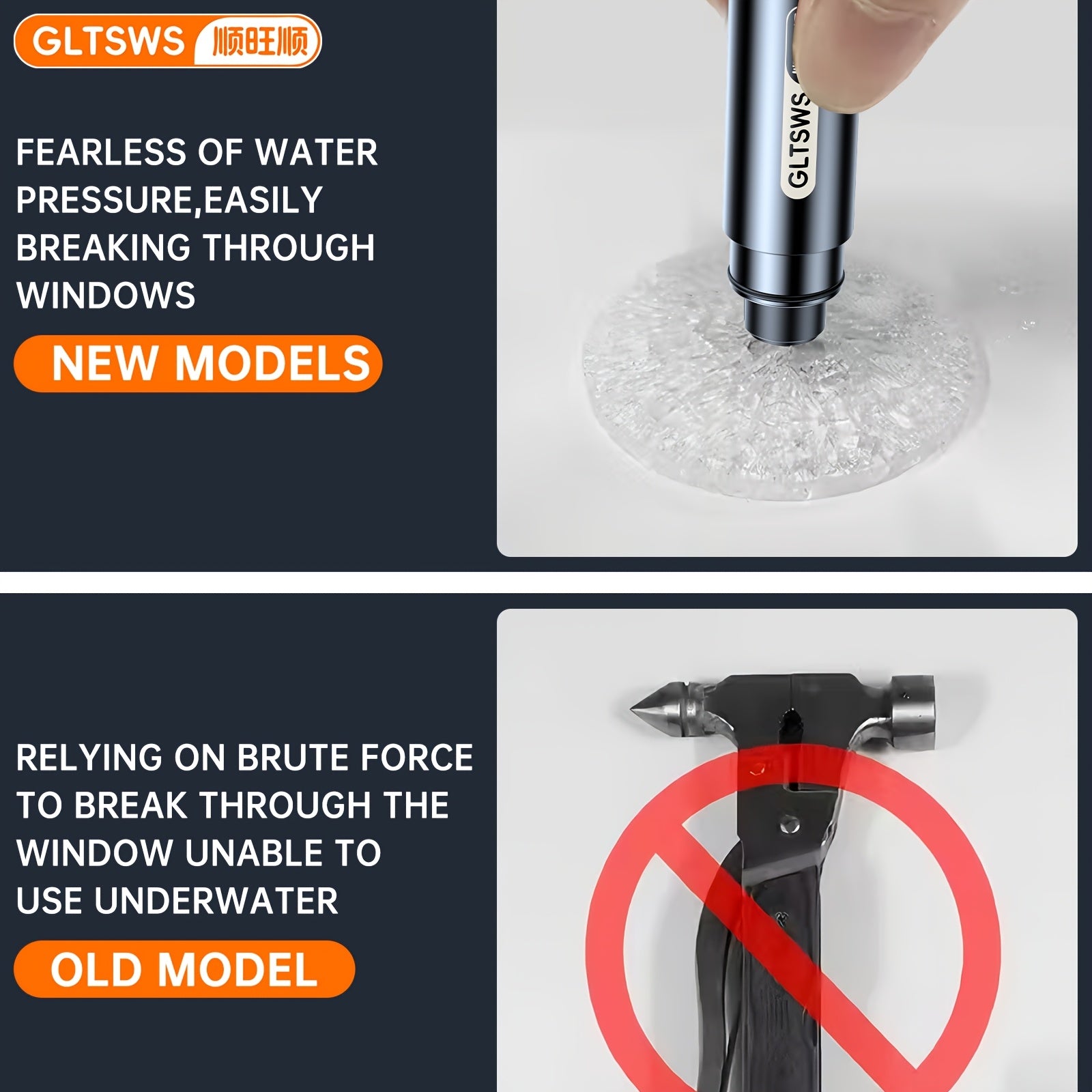 1pc emergency safety hammer car window breaker seatbelt